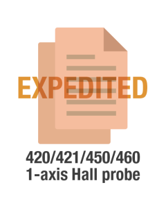 EXPEDITED - 1-axis Hall probe for 420/421/450/460 recalibration with certificate and data