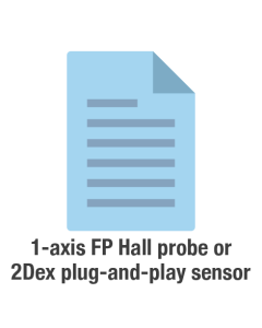 Single-axis FP Hall probe or 2Dex plug-and-play sensor recalibration