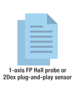 Single-axis FP Hall probe or 2Dex plug-and-play sensor recalibration and data