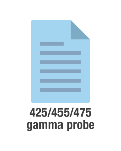 Gamma probe for 425/455/475 recalibration with certificate