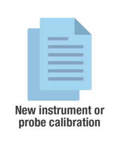 Calibration data for new inst or mag probe