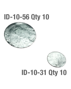 Indium disk, 8 mm (0.312 in) diameter x 0.13 mm (0.005 in) thickness, quantity 10