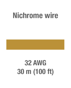 Nichrome wire, 32 AWG, 30 m (100 ft)