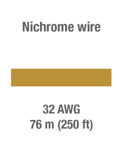 Nichrome wire, 32 AWG, 76 m (250 ft)