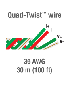 Quad-Twist wire, 36 AWG, 30 m (100 ft)