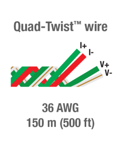 Quad-Twist wire, 36 AWG, 150 m (500 ft)